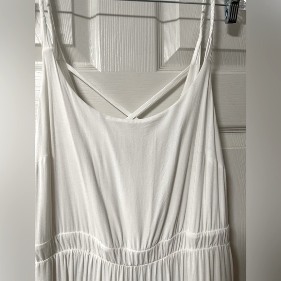 TORRID White/Pink/Blue Multi Colorblock Challis Tiered Maxi Dress Size 0 - Picture 6 of 11